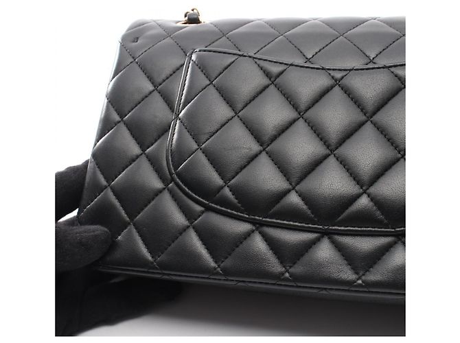 Chanel Matelassé Double Flap Schultertasche Schwarz - Ansicht 9