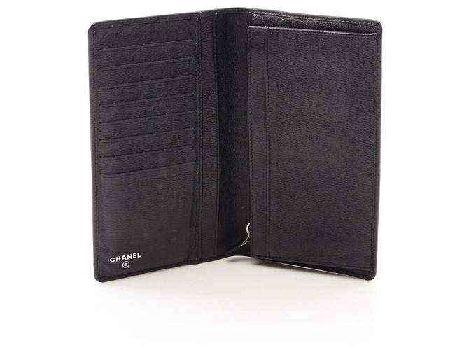 Portafoglio lungo con zip Chanel Butterfly Camellia Nero - vista 3