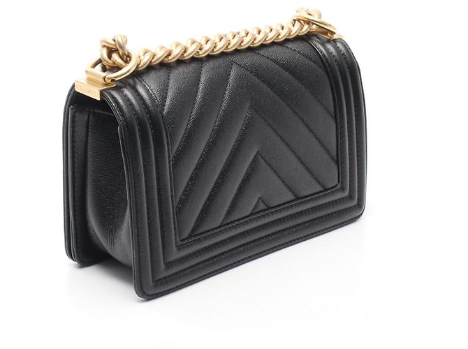 Bolso de Hombro Chanel Boy Small Negro - vista 2