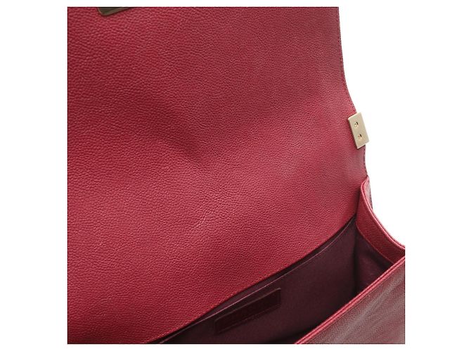 Borsa a tracolla Chanel Boy in Bordeaux Bordò - vista 8