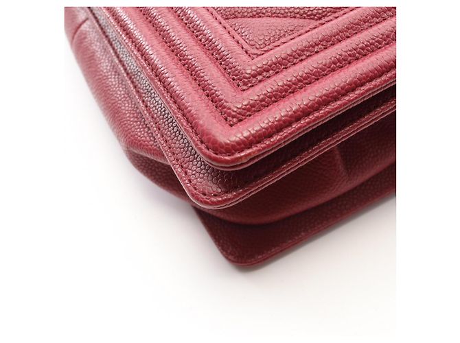 Borsa a tracolla Chanel Boy in Bordeaux Bordò - vista 9