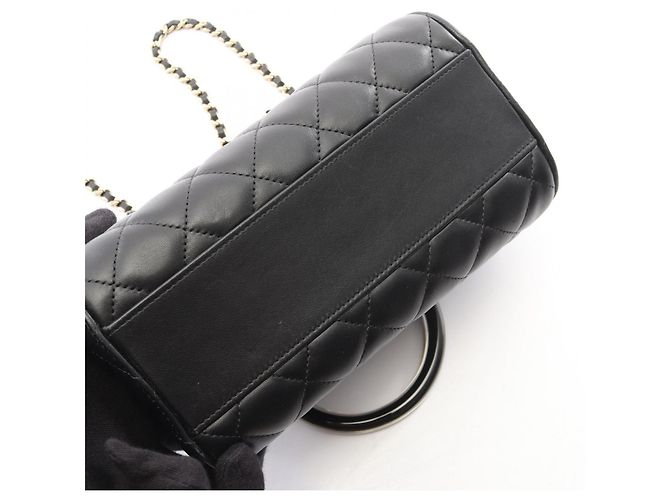 Chanel Matelassé 2-Way Handtasche Schwarz - Ansicht 7