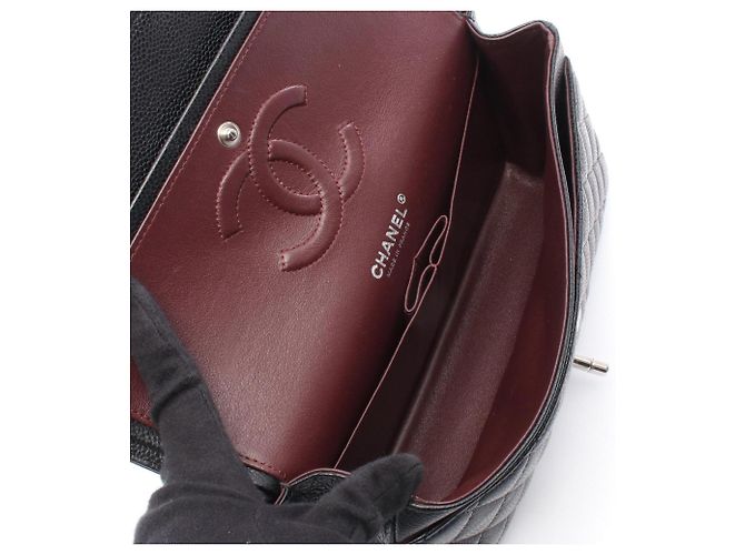 Borsa a tracolla Chanel Matelassé Double Flap Nero - vista 3