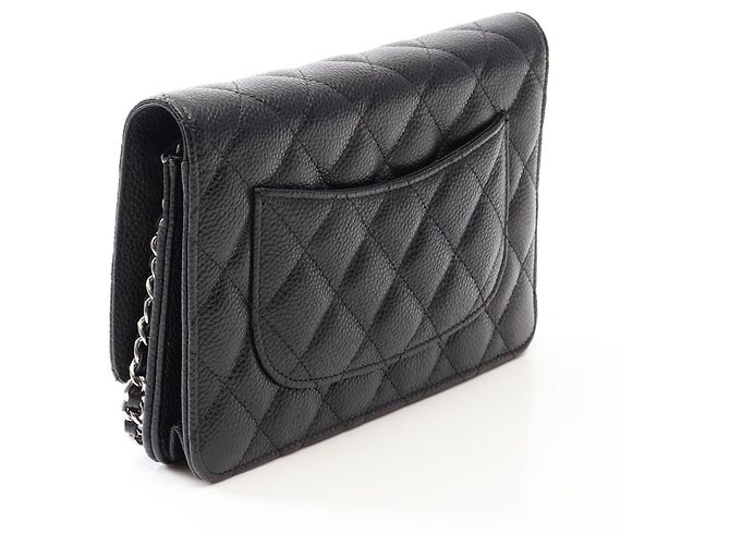 Timeless Borsa a tracolla Chanel Matelassé in pelle Caviar Nero - vista 2