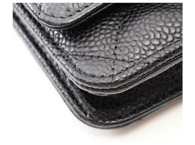 Timeless Borsa a tracolla Chanel Matelassé in pelle Caviar Nero - vista 7