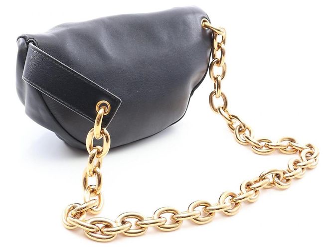 Bottega Veneta The Chain Pouch Mini Waist Bag Nero - vista 2