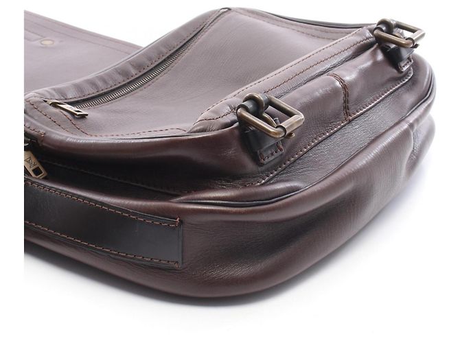 Borsa a tracolla Louis Vuitton Reporter Marrone - vista 6
