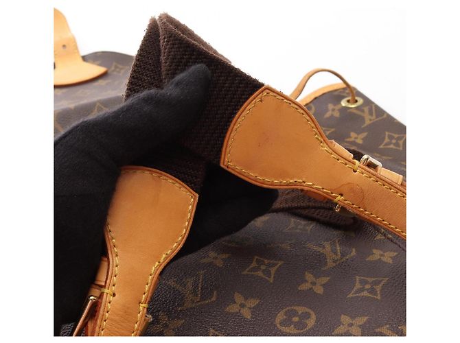 Zaino/Borsa Louis Vuitton Montsouris GM Monogram Marrone - vista 15
