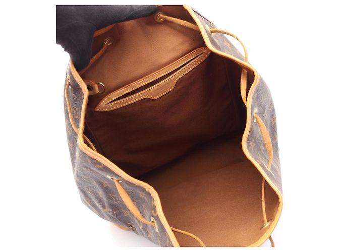 Zaino/Borsa Louis Vuitton Montsouris GM Monogram Marrone - vista 3