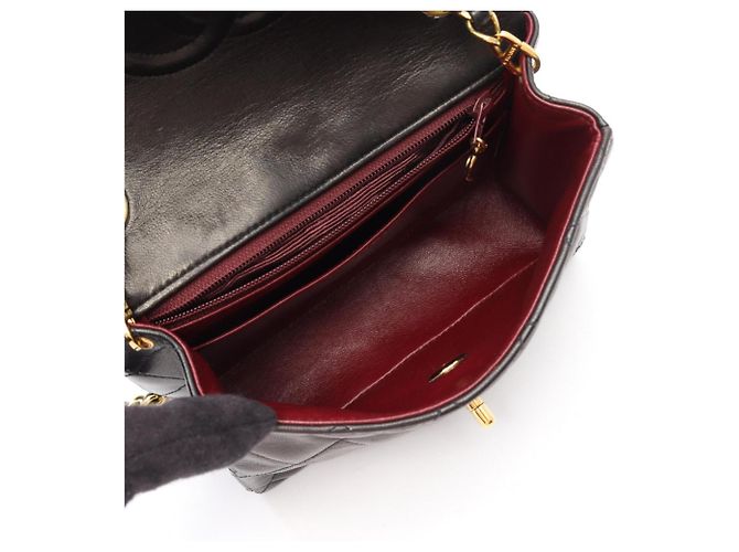 Borsa a Spalla Chanel Mini Matelassé Nero - vista 3