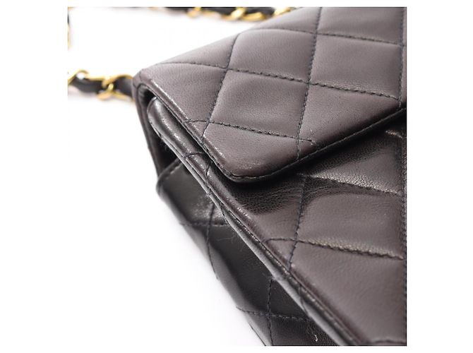 Borsa a Spalla Chanel Mini Matelassé Nero - vista 8