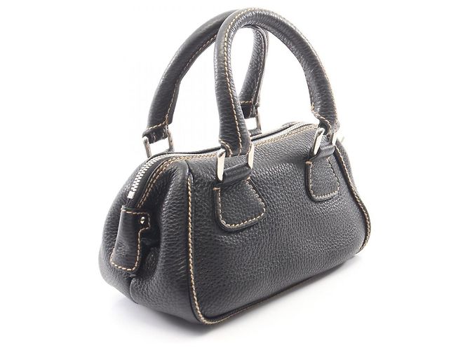 Borsa Chanel nera in pelle di vitello granulata Nero - vista 2