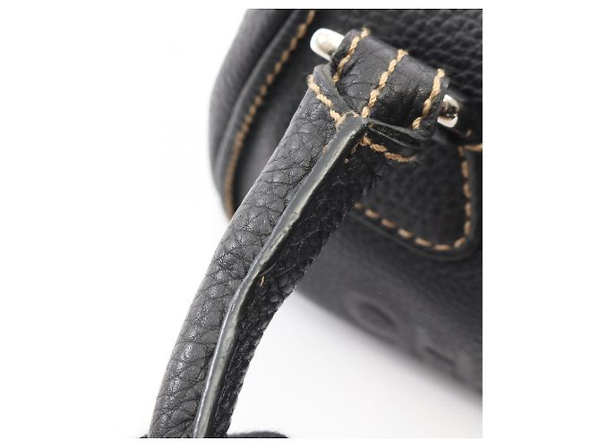 Borsa Chanel nera in pelle di vitello granulata Nero - vista 8