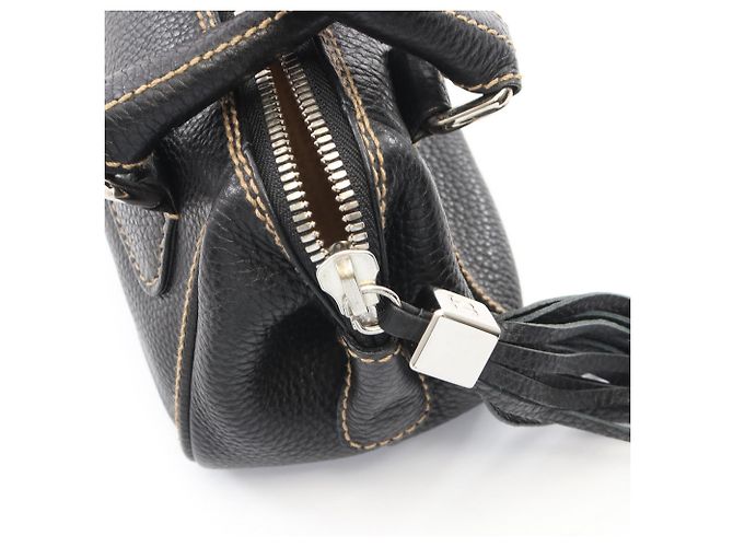 Borsa Chanel nera in pelle di vitello granulata Nero - vista 9