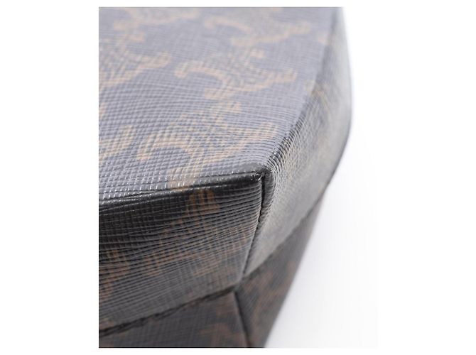 Céline Celine TEEN COEUR Triomphe Borsa a forma di cuore Marrone Nero - vista 5