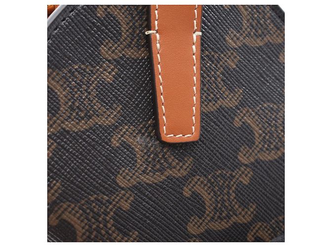 Céline Celine TEEN COEUR Triomphe Borsa a forma di cuore Marrone Nero - vista 7