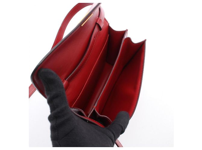 Céline Borsa a Spalla Celine Classic Teen Box Rosso - vista 3