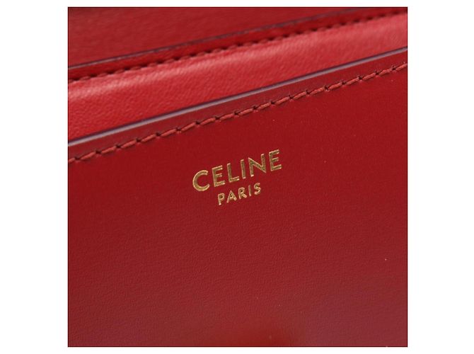 Céline Borsa a Spalla Celine Classic Teen Box Rosso - vista 4