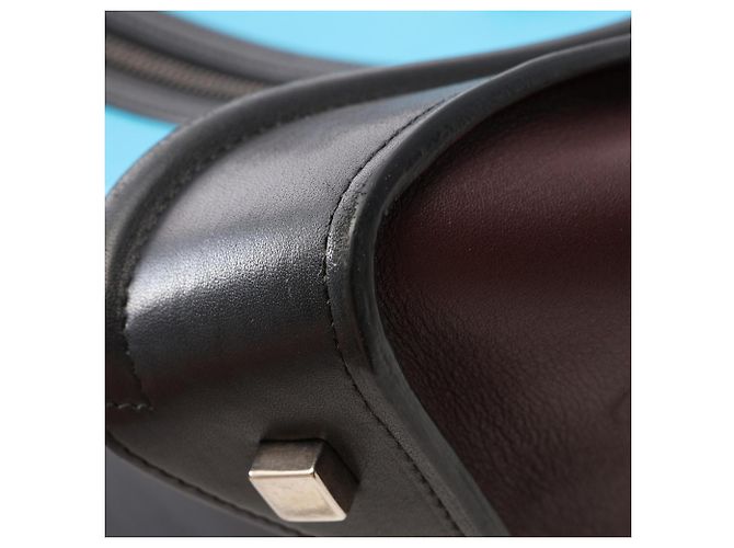 Céline Borsa Celine Luggage Mini Shopper Marrone Nero Blu - vista 12