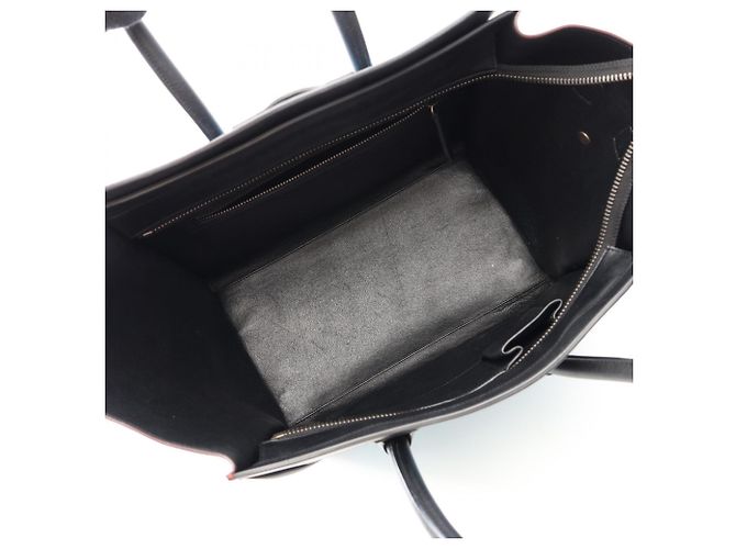 Céline Borsa Celine Luggage Mini Shopper Marrone Nero Blu - vista 3