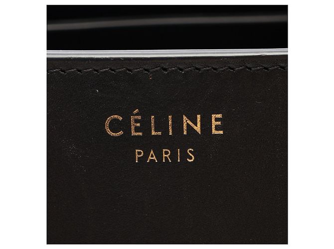 Céline Borsa Celine Luggage Mini Shopper Marrone Nero Blu - vista 4