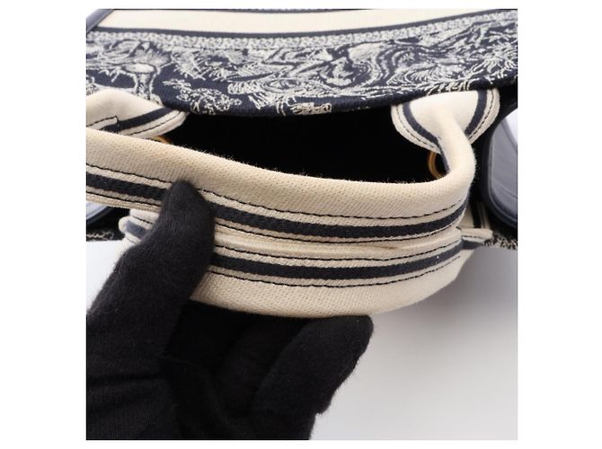 Christian Dior Dior Book Tote Small Cru Azul marinho - vista 6