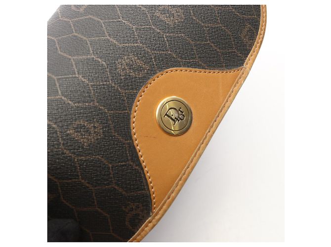 Borsa a tracolla Christian Dior Dior Honeycomb Marrone Nero - vista 10