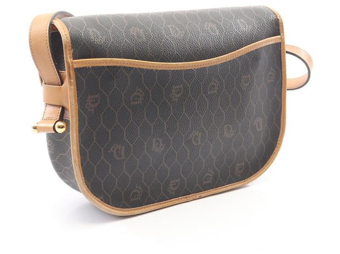 Borsa a tracolla Christian Dior Dior Honeycomb Marrone Nero - vista 2