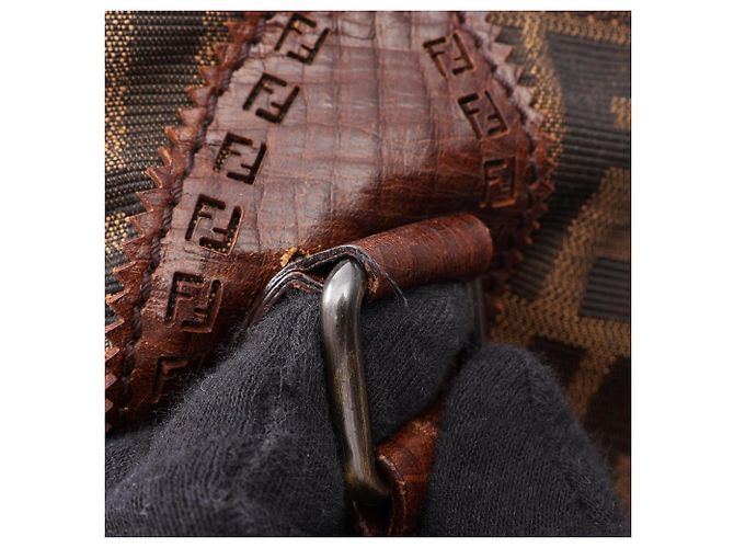 Borsa Fendi Etnico Zucca Marrone - vista 10