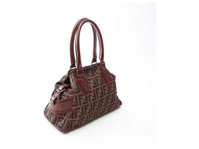 Borsa Fendi Etnico Zucca Marrone - vista 2