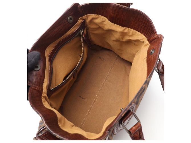 Borsa Fendi Etnico Zucca Marrone - vista 3