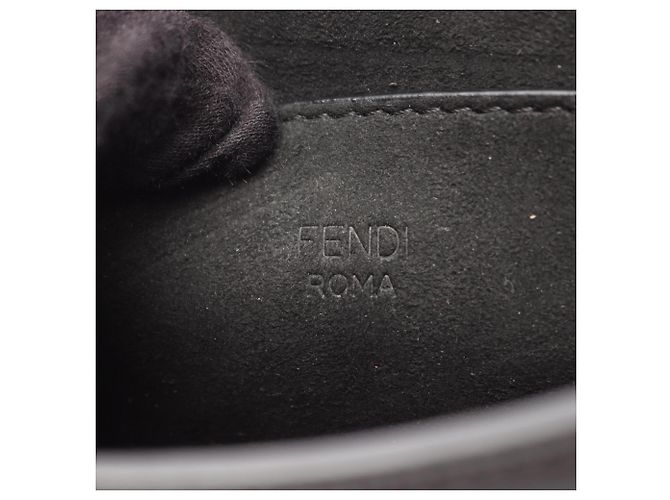 Borsa a Spalla Fendi Camon Medium Nero - vista 4