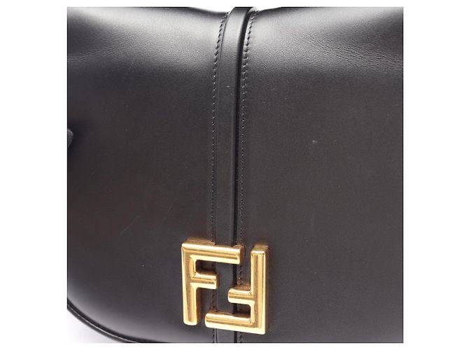 Borsa a Spalla Fendi Camon Medium Nero - vista 8
