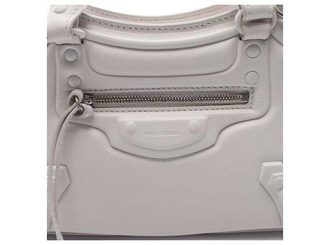 Borsa Balenciaga Neo Class City Mini Bianco - vista 10