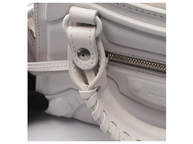 Borsa Balenciaga Neo Class City Mini Bianco - vista 7