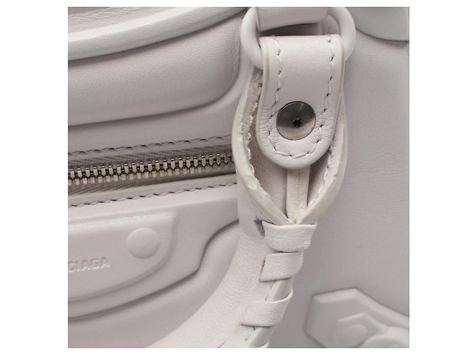 Borsa Balenciaga Neo Class City Mini Bianco - vista 8