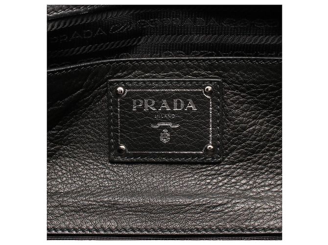 Prada 2-Way Handtasche aus schwarzem Leder - Ansicht 4