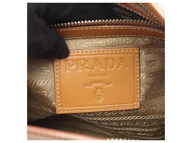Borsa a tracolla PRADA LOGO JACQUARD Marrone Beige - vista 4