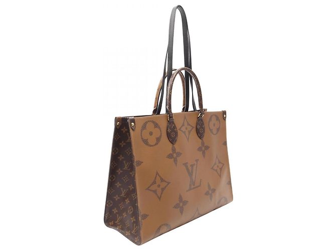 Borsa Louis Vuitton OnTheGo GM Marrone Monogramma - vista 2