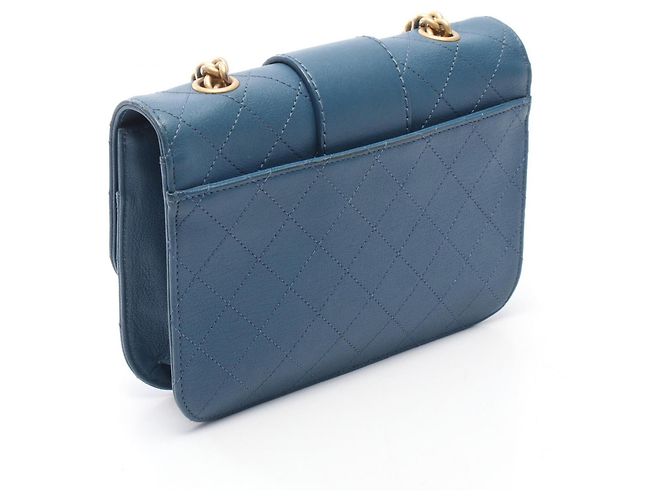 Bolso de Hombro Chanel Matelassé Azul - vista 2