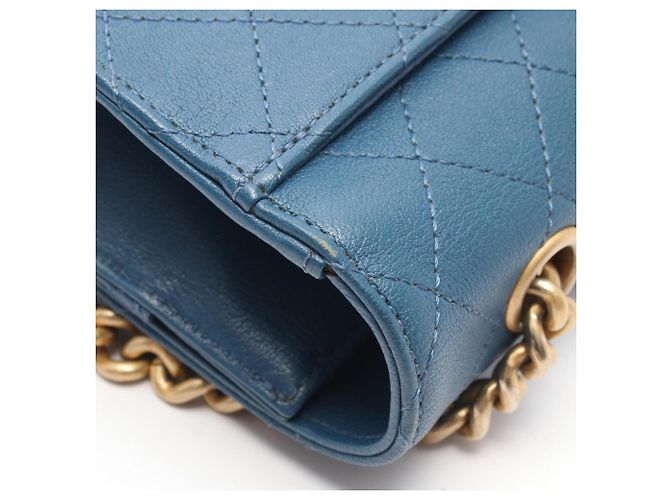 Bolso de Hombro Chanel Matelassé Azul - vista 7