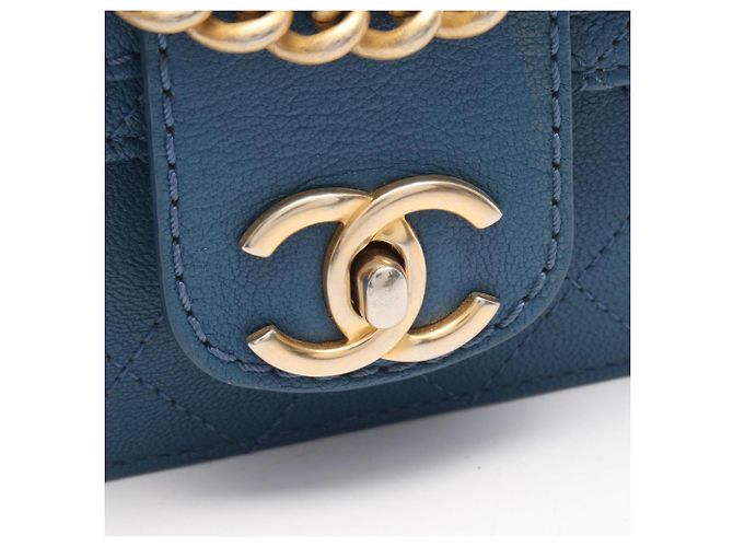 Bolso de Hombro Chanel Matelassé Azul - vista 8