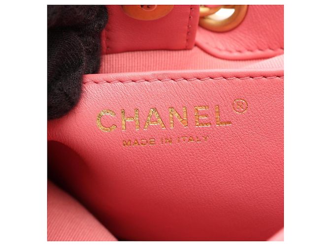 Borsa a tracolla Chanel Matelassé in agnello rosa - vista 4
