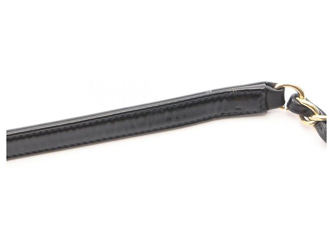 Borsa a tracolla Chanel Matelassé in vernice nera Nero - vista 9