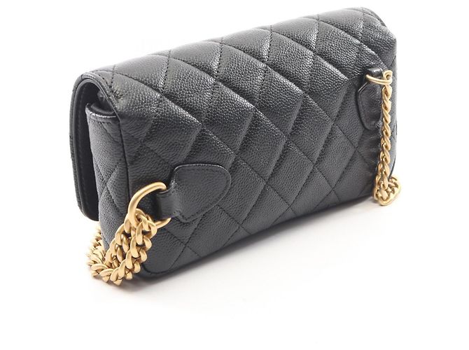 Borsa a tracolla porta telefono Chanel Matelassé Nero - vista 2