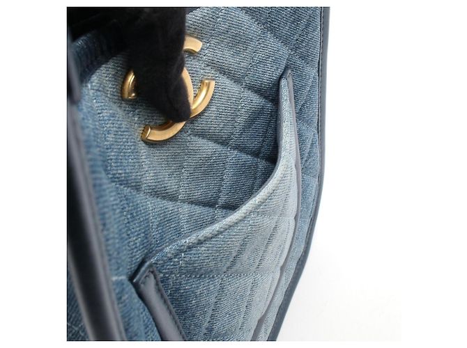 Borsa a Spalla Chanel Matelassé Hobo Blu - vista 6