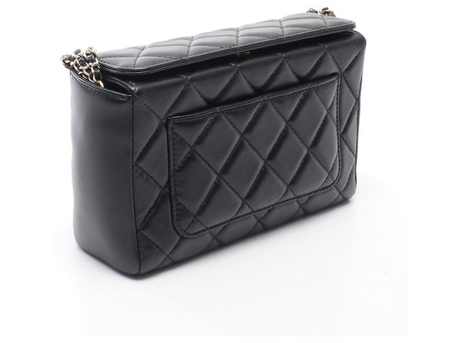 Borsa a Spalla Chanel Matelassé Box Chain Nero - vista 2
