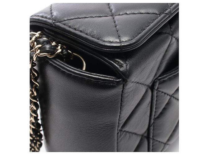 Borsa a Spalla Chanel Matelassé Box Chain Nero - vista 7