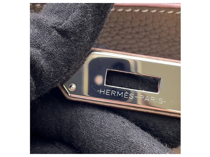 Hermès Borsa Hermes Kelly 28 in Etoupe Gray Taupe - vista 14
