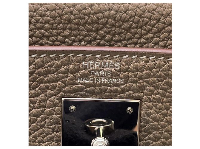 Hermès Borsa Hermes Kelly 28 in Etoupe Gray Taupe - vista 15